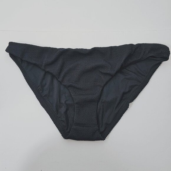J.Crew Women's Black Textured Scrunchie Hipster Bikini Bottoms Size 2X NWT - Picture 1 of 11